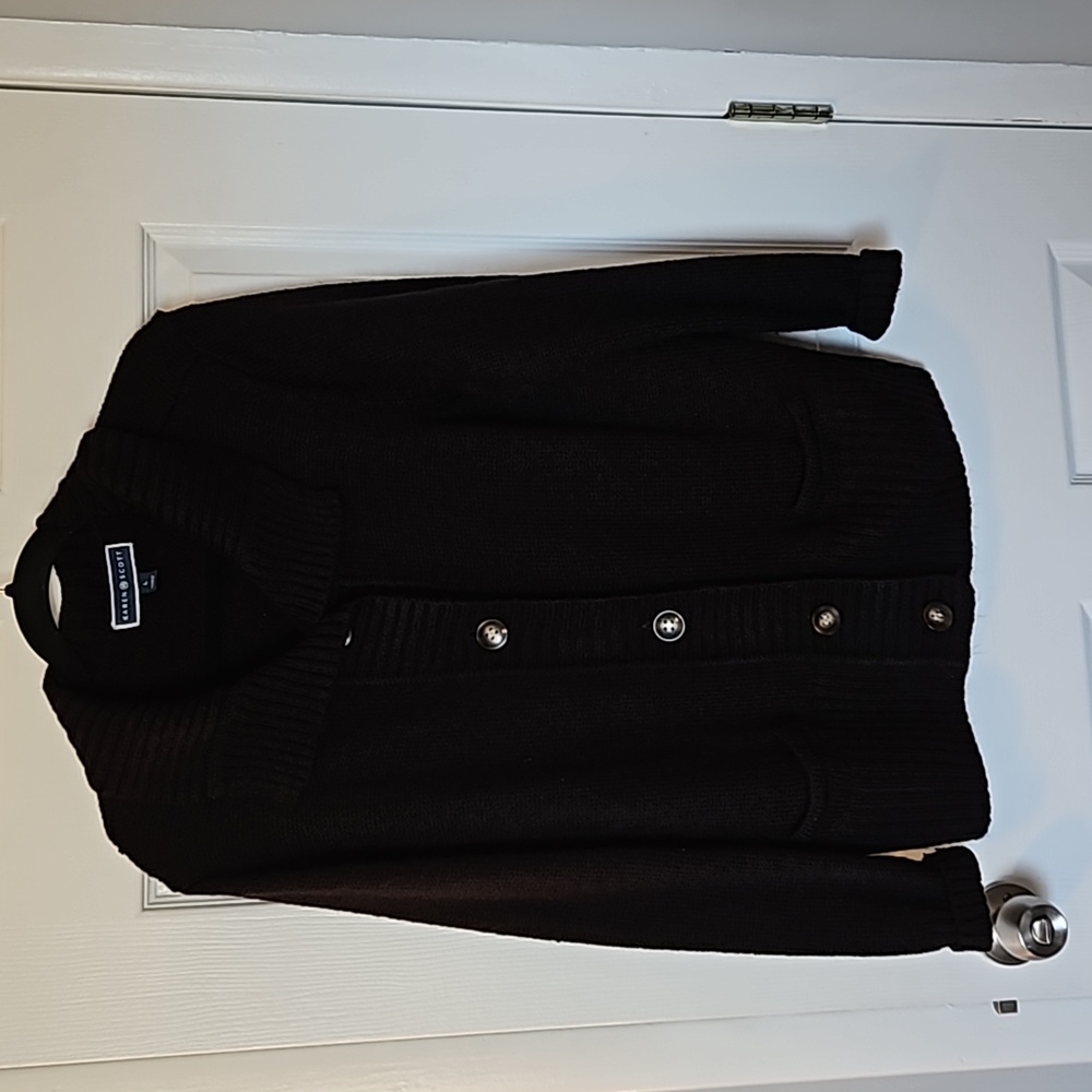 Karen Scott size L black women's sweater
